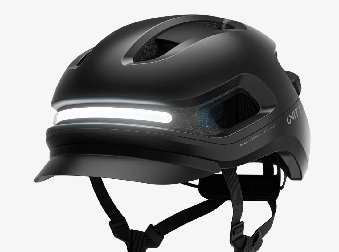 Casco de bicicleta inteligente "Aura" de Unit1 - Negro