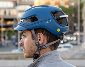 Casco de bicicleta inteligente "Aura" de Unit1 - Azul