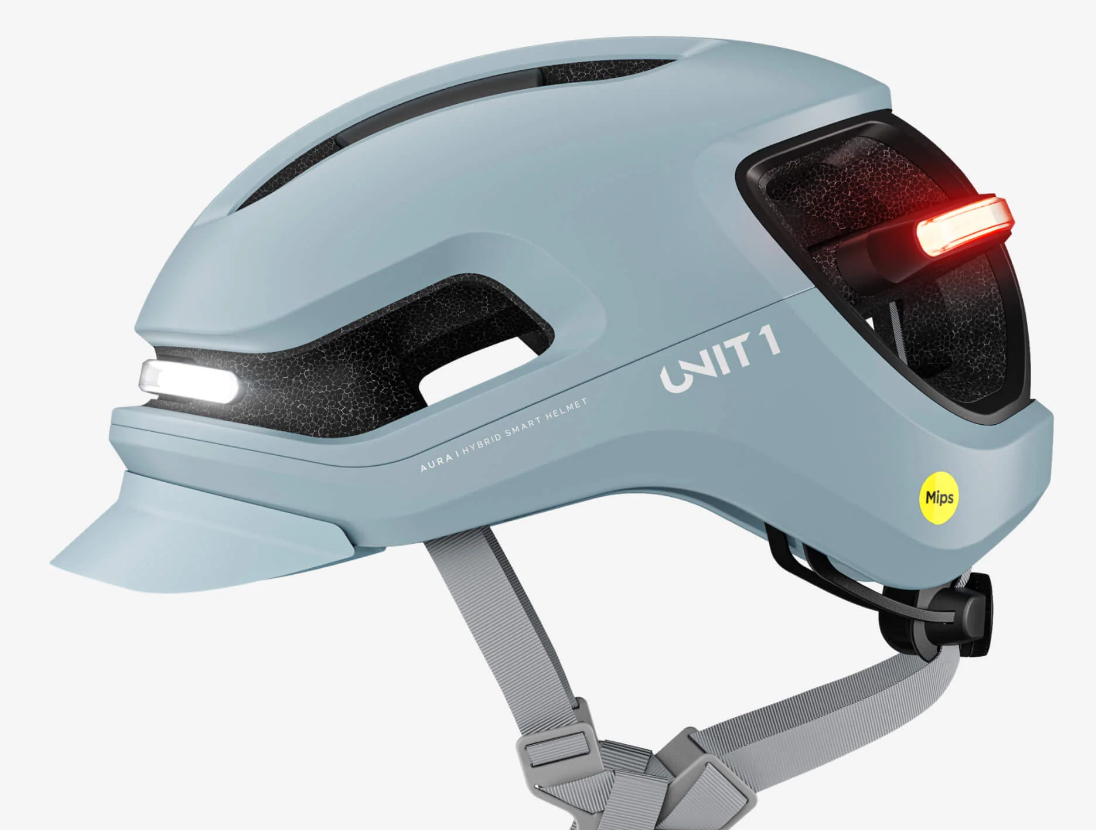 Casque de vélo intelligent "Aura" de Unit1 - Gris