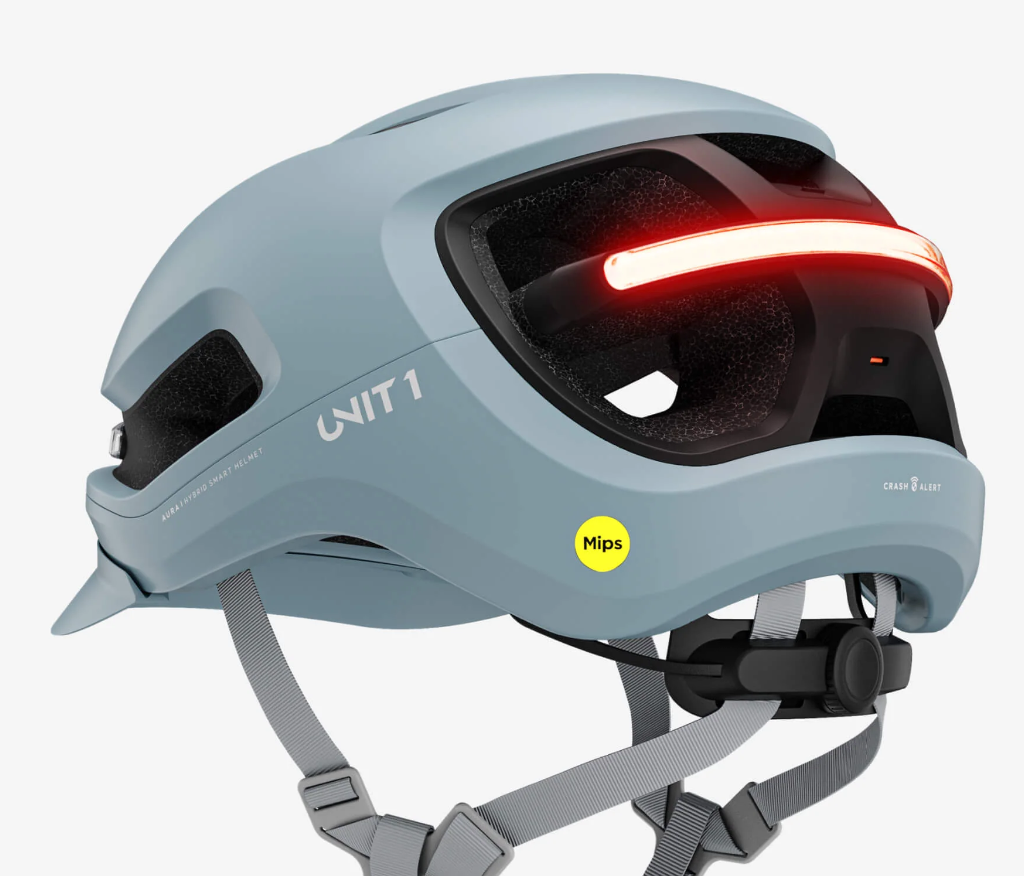 Casco de bicicleta inteligente "Aura" de Unit1 - Gris