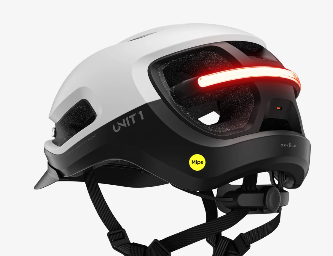 Casque de vélo intelligent "Aura" par Unit1 - Noir et blanc