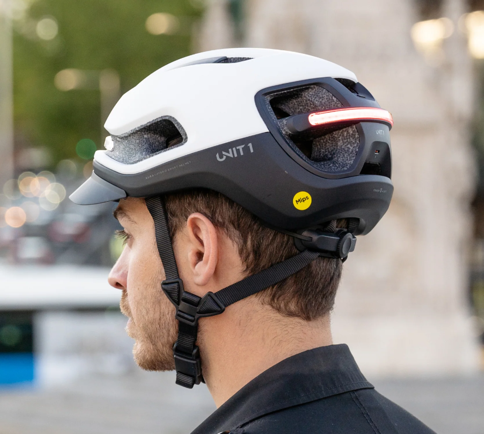 "Aura" Smart Bicycle Helmet by Unit1 - Black and White