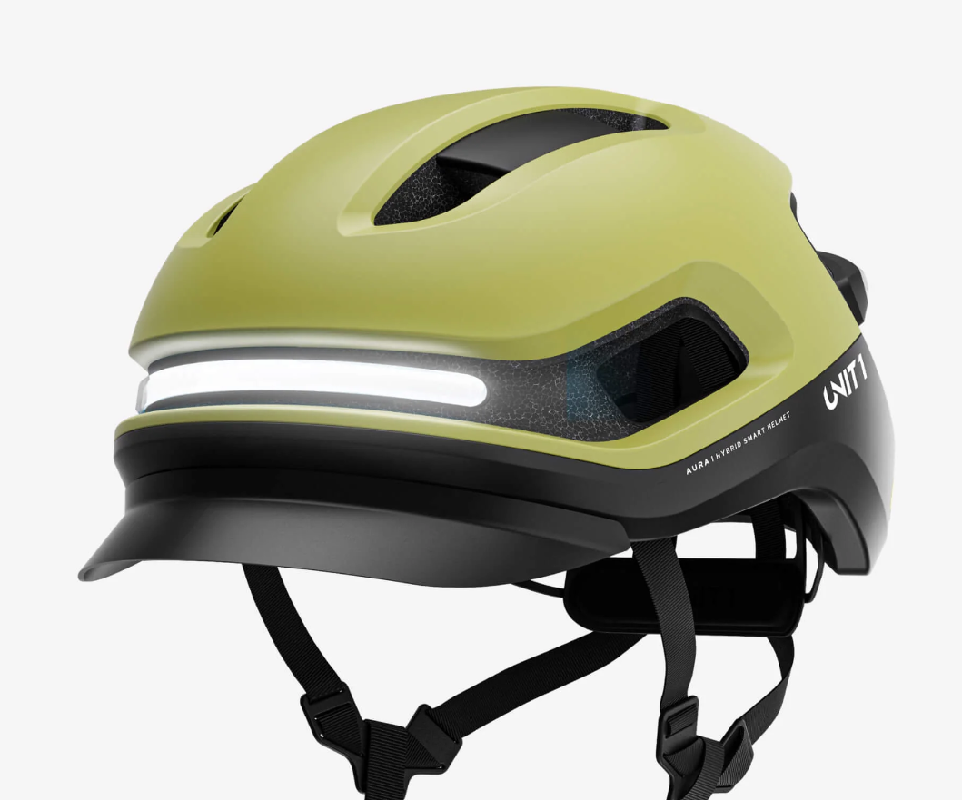 "Aura" Smart Fahrradhelm von Unit1 - Grün und Schwarz