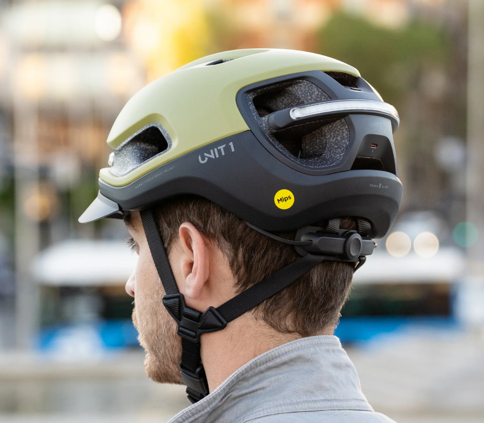 "Aura" Smart Bicycle Helmet by Unit1 - Green and Black